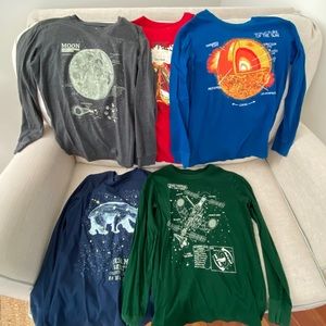 5 lands end long sleeve ts, price is for all